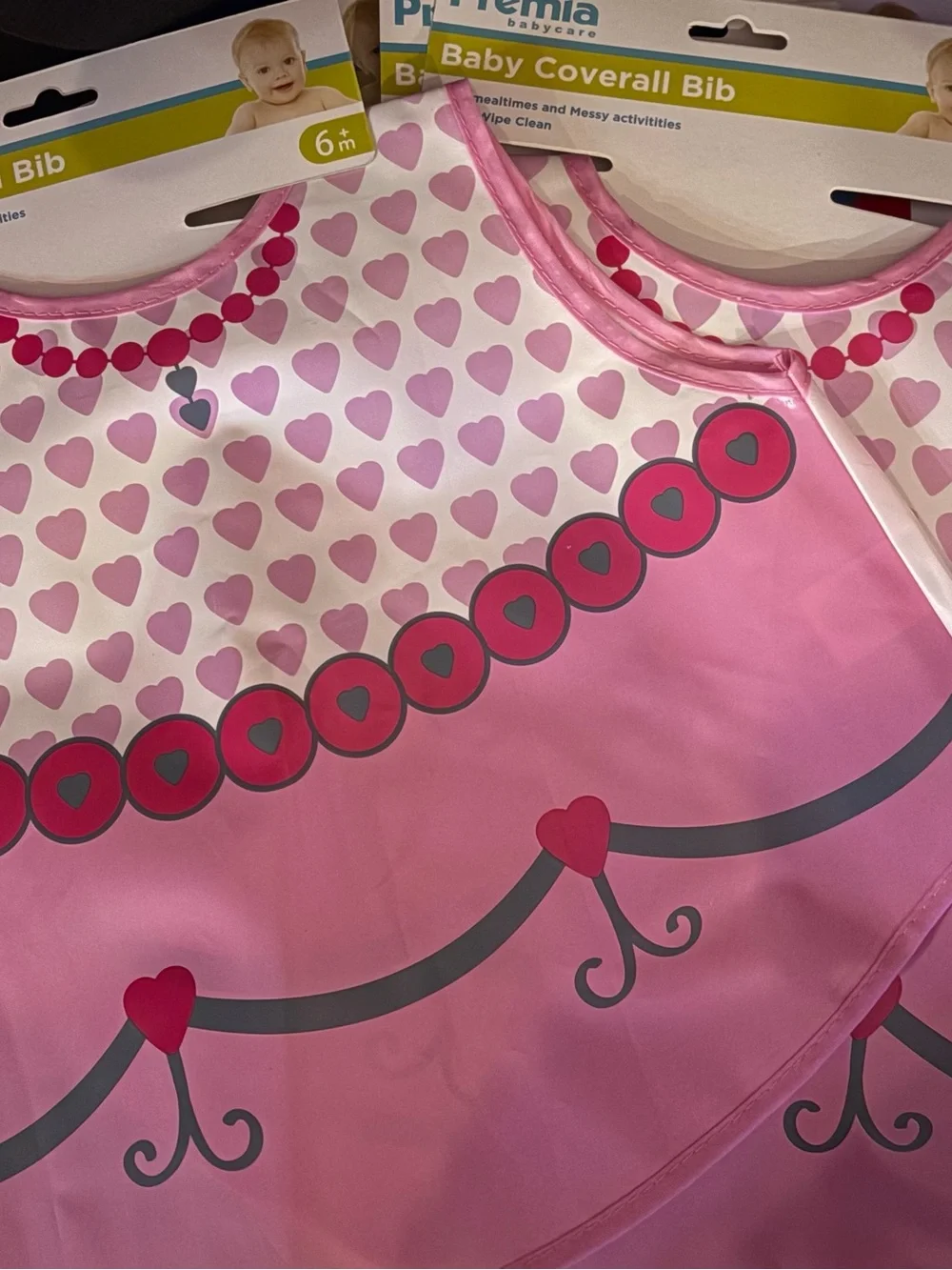 Choice Two Baby Coverall Bibs from Premia - Princess or Pirate Design- NWT